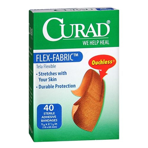 Curad Flex Fabric Bandages  Tan  40 Ct
