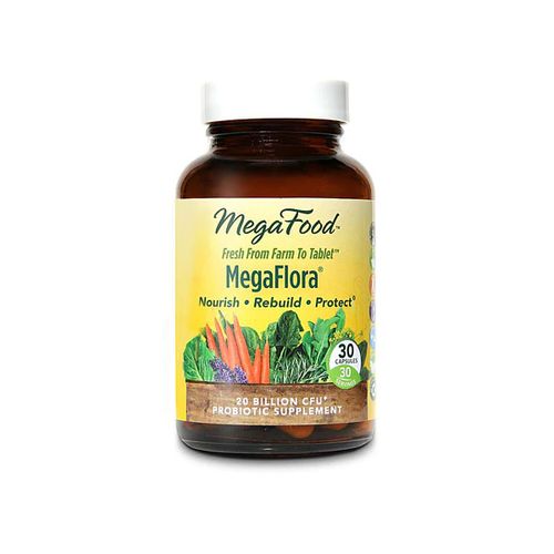 MegaFood  MegaFlora  Probiotic Supplement with 20 Billion CFU  30 servings (30 capsules)
