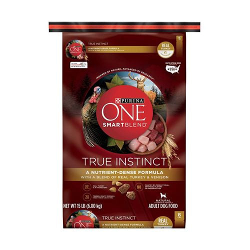 Purina One True Instinct Dry Dog Food Turkey and Venison  15 lb Bag