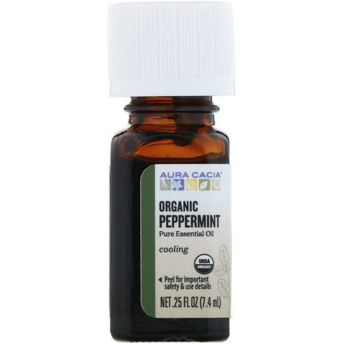 Aura Cacia Organic Peppermint 0 25 fl oz 7 4 ml