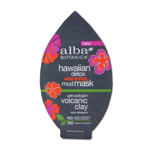 Alba Botanica Hawaiian Detox Warming Mud Mask, 0.3 Ounce Packet, 1 Pack