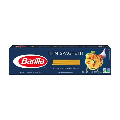 ENRICHED MACARONI PRODUCT, 100% DURUM WHEAT SEMOLINA THIN SPAGHETTI