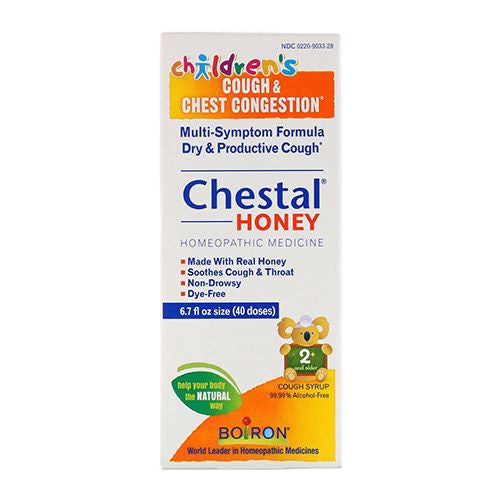 Boiron Chestal Kids Honey Cough Syrup  Homeopathic Medicine for Cough & Chest Congestion  Multi-Symptom Formula  Dry & Productive Cough  6.7 fl oz