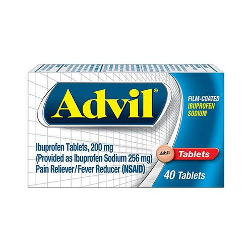 Advil Film Coated Tablets Pain Reliever and Fever Reducer, Ibuprofen 200mg, 40 Count, Fast-Acting Formula for Headache Relief, Toothache Pain Relief and Arthritis Pain Relief