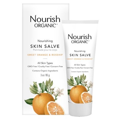 Nourish Organic | Nourishing Skin Salve - Sweet Orange & Rosehip | GMO-Free  Cruelty Free  USDA Certified Organic 3 oz