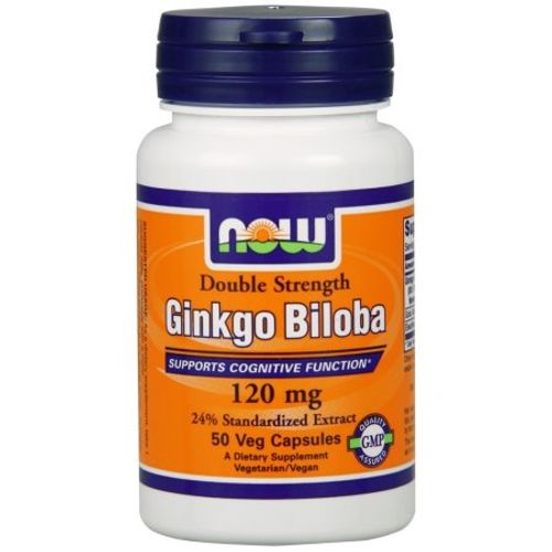 NOW Foods Vegetarian Ginkgo Biloba Cognitive Function Support  120mg  50 Ct