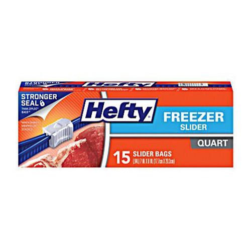 Hefty Slider Quart Size Freezer Bags