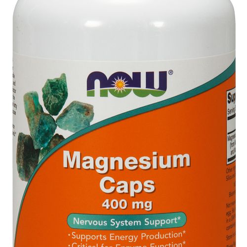 NOW Supplements  Magnesium 400 mg  Enzyme Function*  Nervous System Support*  180 Veg Capsules