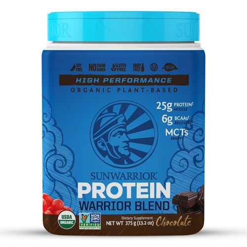 Warrior Blend Organic NonGMO PlantBased Vegan Protein Chocolate (15 Servings)