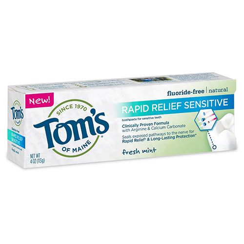 Tom's of Maine Rapid Relief Sensitive Toothpaste 683562 Dental cavity varnish