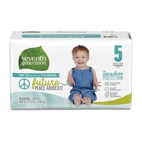 Seventh Generation Sensitive Protection Free & Clear Baby Diapers - Size 5  19 count