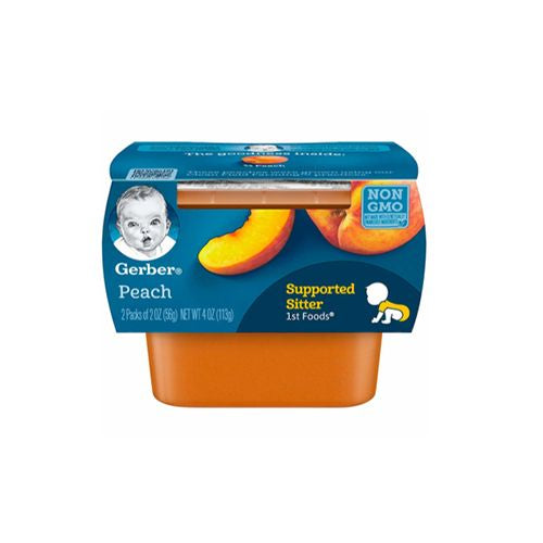 Gerber 1st Foods Peach Baby Food, 2 oz Tubs