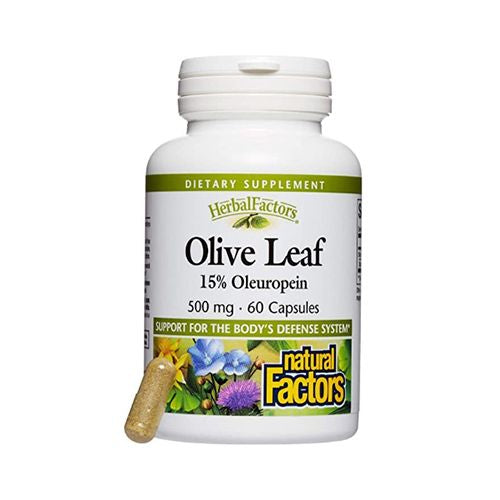 Natural Factors - Olive Leaf Extract 500 mg. - 60 Capsules