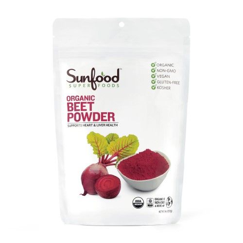 Sunfood Superfoods Organic Beet Powder Superfood with Antioxidants  8 Oz