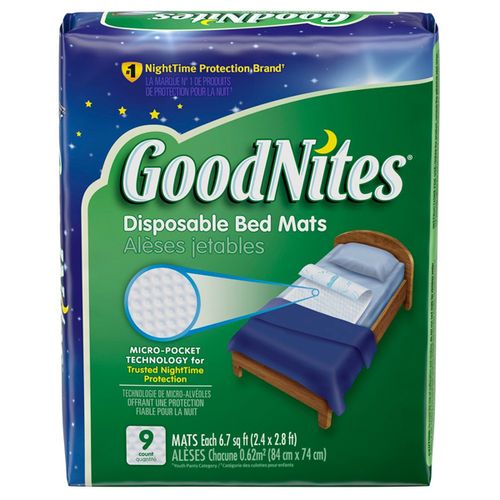 Goodnites Disposable Bed Pads for Bedwetting  9 count