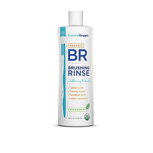 Essential Oxygen Organic Brushing Rinse - Peppermint 16 fl oz Liquid