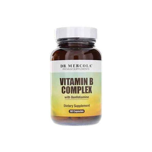 Dr. Mercola Vitamin B Complex with Benfotiamine  30 Servings (60 Capsules)