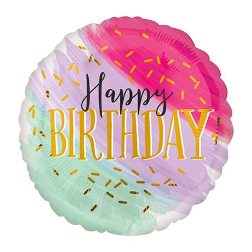 6 Pack Anagram Standard Happy Birthday Helium Decorative Balloon Girl Womens