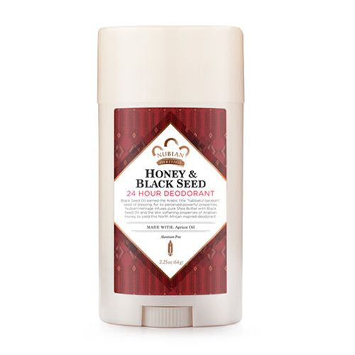 Honey and Black Seed 24 HR Deodorant Stick by Nubian Heritage for Unisex - 2.25 oz Deodorant Stick