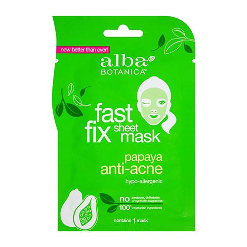 AL00933 Alba Botanica Fast Fix Papaya Anti Acne Sheet Mask / CLOTH