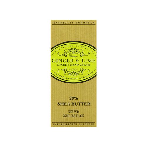 Naturally European GINGER & LIME Luxury Hand Cream Boxed 20% Shea Butter 75ml