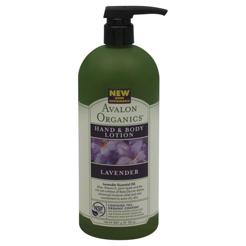 Avalon Organics Nourishing Lavender Hand & Body Lotion  32 oz.