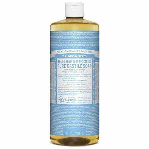 Dr. Bronner s Pure-Castile Liquid Soap – Baby – 32 oz