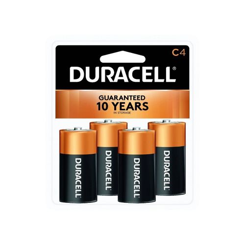 Duracell Coppertop C Battery  Long Lasting C Batteries  4 Pack