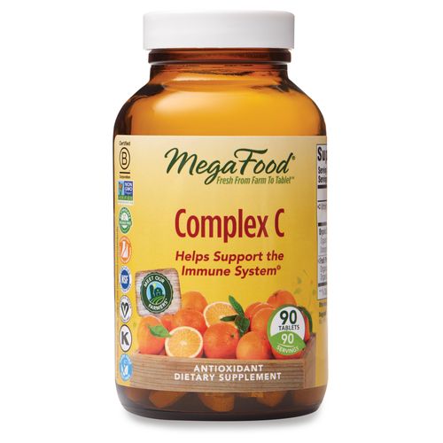 MegaFood  Complex C  Supports a Healthy Immune System  Antioxidant Vitamin C Supplement  Gluten Free  Vegan  90 Tablets (90 Servings)