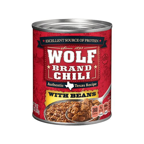 WOLF BRAND Mild Chili With Beans, 19 oz., 19 OZ