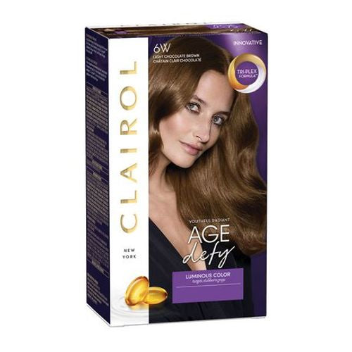 Clairol Age Defy Expert Collection Hair Color, 6W Light Chocolate Brown