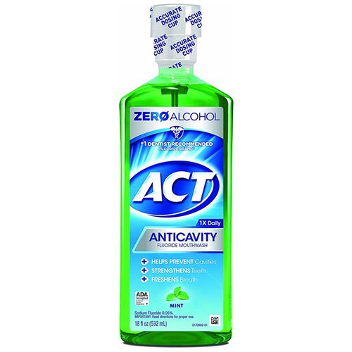 ACT Anticavity Fluoride Mouthwash With Zero Alcohol  Mint  18 fl. oz.