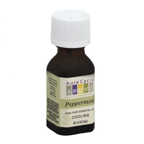 Aura Cacia 100% Pure Essential Oil Peppermint 0.5 oz Liq