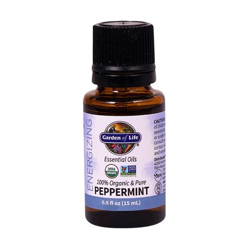 Garden of Life 100 Organic Pure Essential Oils Energizing Peppermint 0 5 fl oz 15 ml