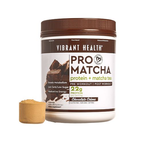 Vibrant Health Pro Matcha Protein Plus Matcha Tea Powder, Chocolate, 20.6 Oz