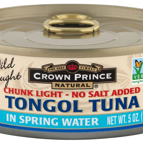 Crown Prince Natural Chunk Light Tongol Tuna in Spring Water, 5 Ounce