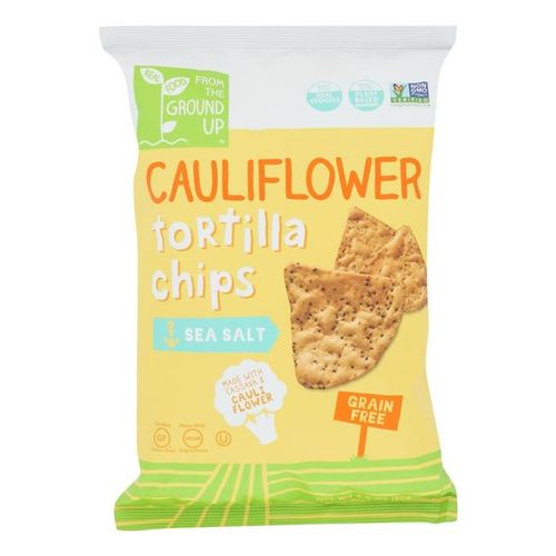 SEA SALT CAULIFLOWER TORTILLA CHIPS, SEA SALT