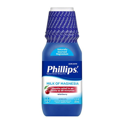 Phillips  Wild Cherry Milk of Magnesia Liquid Magnesium Laxative  12 oz
