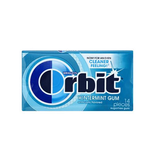 Orbit Gum Wintermint Sugar Free Chewing Gum  Single Pack - 14 Piece