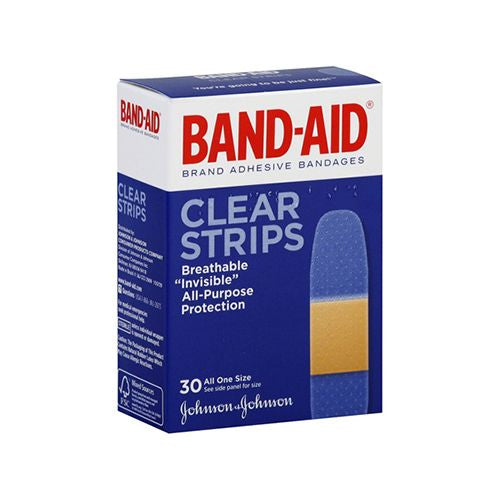 BANDAID BRAND CLEAR ALL ONE SIZE 30 Count