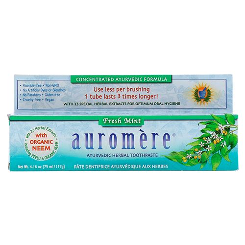 Auromere Ayurvedic Herbal Toothpaste  Fresh Mint  4.16 Oz