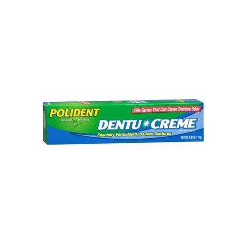 Polident Paste for Denture and Partials Cleaning  Triple Mint Freshness  3.9 Oz