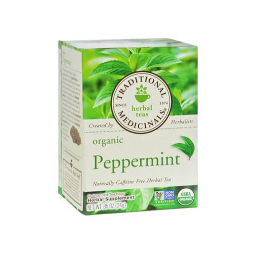 Traditional Medicinals Organic Peppermint Herbal Tea - 16ct