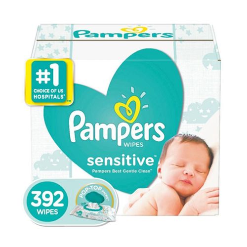 Pampers Baby Wipes  Sensitive  Perfume Free  7X Pop-Top Packs  392 Ct