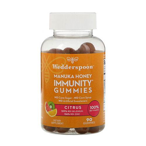 Wedderspoon Manuka Honey Immunity Gummies, Tangy Citrus, 90 Count | Chewable| Vitamin C & Zinc Support (B085M489D2)