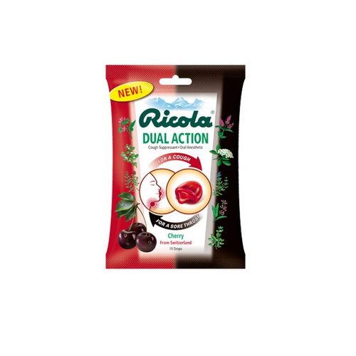 Ricola Dual Action Cough Drops - Cherry - 19ct