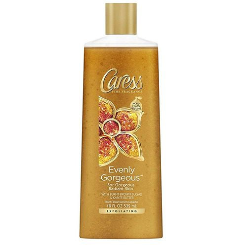 Caress Exfoliating Body Wash Shea Butter & Brown Sugar 18 fl. Oz.