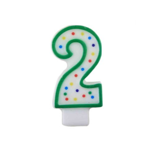 Number Decal Candle 2