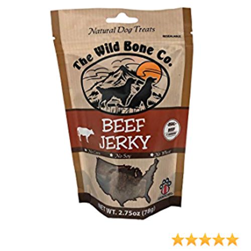 Wild Bone Company Beef Jerky Natural Dog Treats  2 Ounces Each  Made in The USA