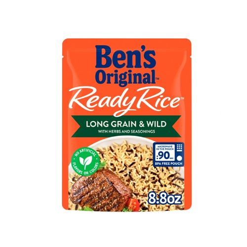 BEN S ORIGINAL Ready Rice Original Long Grain White Rice  Easy Dinner Side  8.8 OZ Pouch